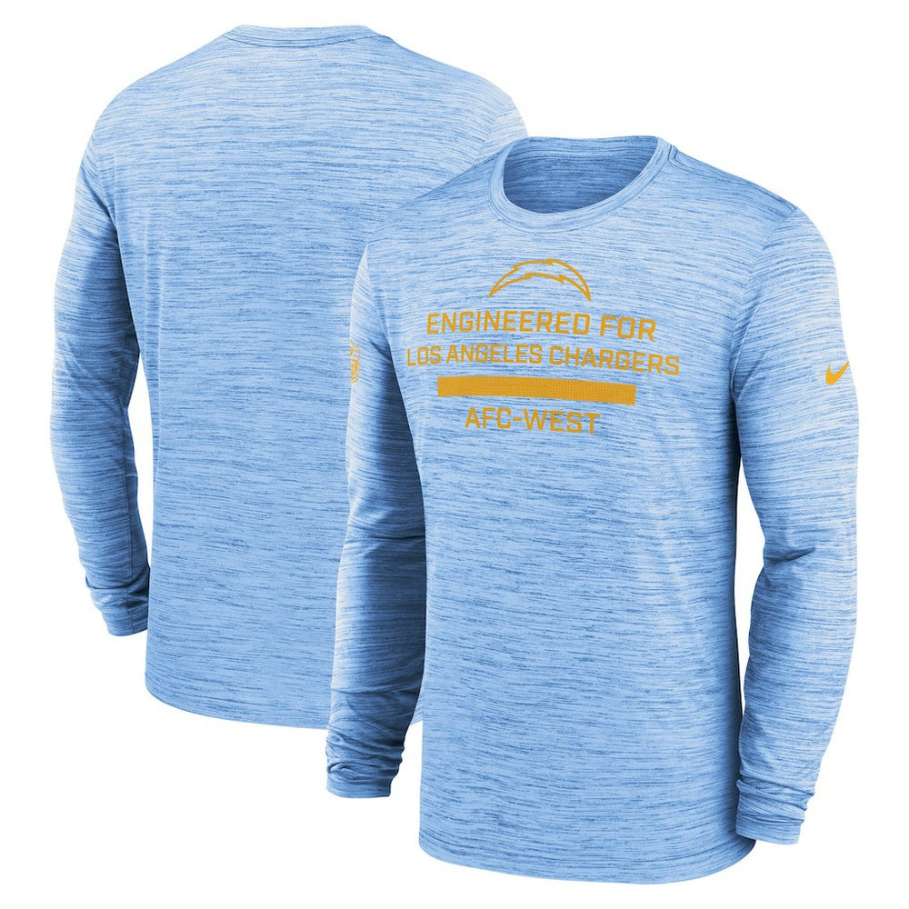 Nike Los Angeles Chargers Sideline Velocity Performance Long Sleeve T-Shirt - Powder Blue
