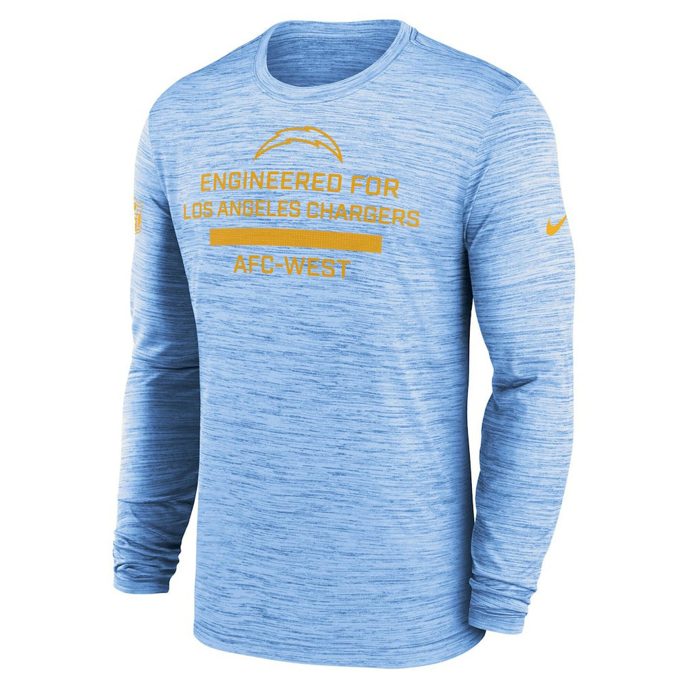 Nike Los Angeles Chargers Sideline Velocity Performance Long Sleeve T-Shirt - Powder Blue