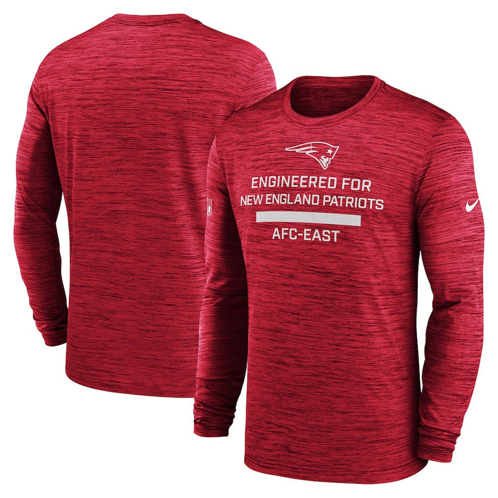 Nike New England Patriots Sideline Velocity Performance Long Sleeve T-Shirt - Red