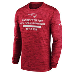 Nike New England Patriots Sideline Velocity Performance Long Sleeve T-Shirt - Red