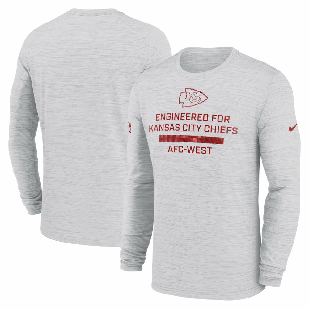 Nike Kansas City Chiefs Sideline Velocity Performance Long Sleeve T-Shirt - Ash