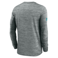 Nike Miami Dolphins Sideline Velocity Performance Long Sleeve T-Shirt - Gray