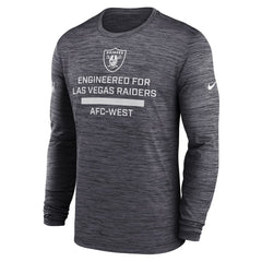 Nike Las Vegas Raiders Sideline Velocity Performance Long Sleeve T-Shirt - Black