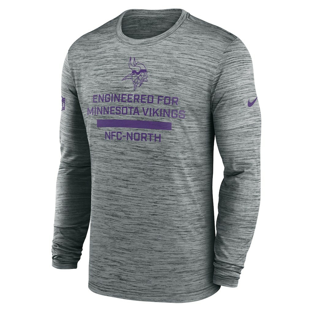 Nike Minnesota Vikings Sideline Velocity Performance Long Sleeve T-Shirt - Gray