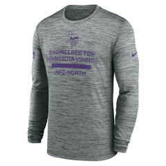 Nike Minnesota Vikings Sideline Velocity Performance Long Sleeve T-Shirt - Gray