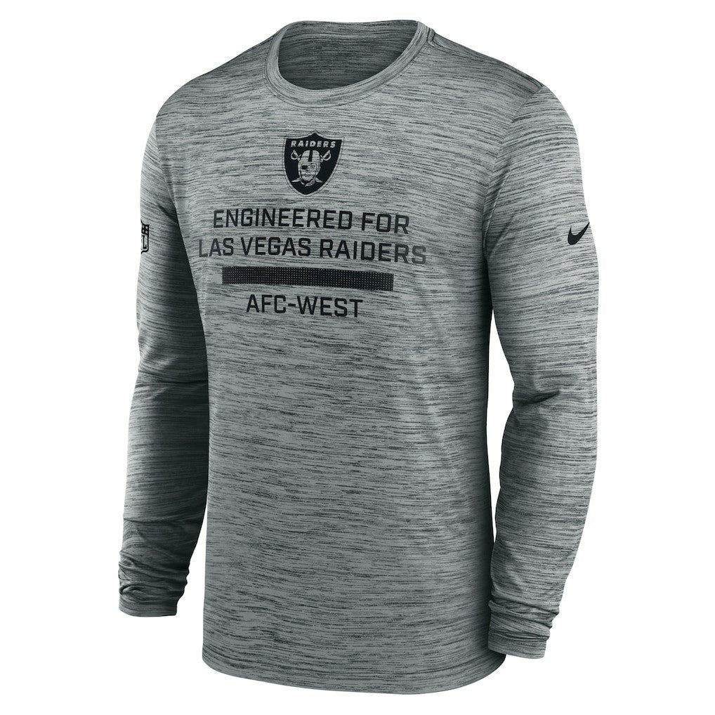 Nike Las Vegas Raiders Sideline Velocity Performance Long Sleeve T-Shirt - Gray