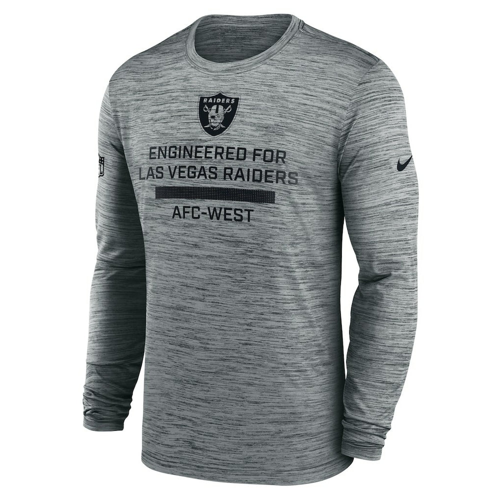 Nike Las Vegas Raiders Sideline Velocity Performance Long Sleeve T-Shirt - Gray