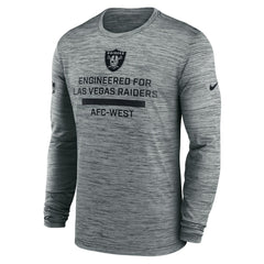 Nike Las Vegas Raiders Sideline Velocity Performance Long Sleeve T-Shirt - Gray