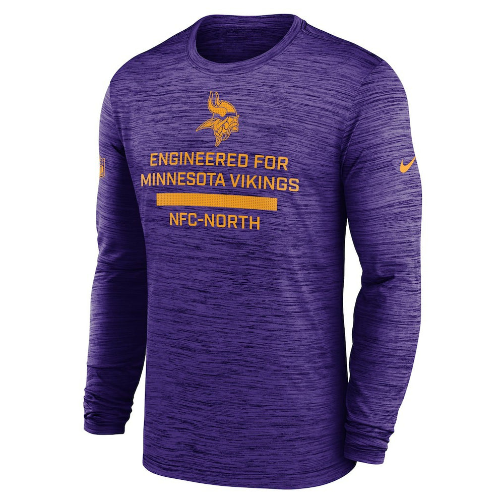 Nike Minnesota Vikings Sideline Velocity Performance Long Sleeve T-Shirt - Purple