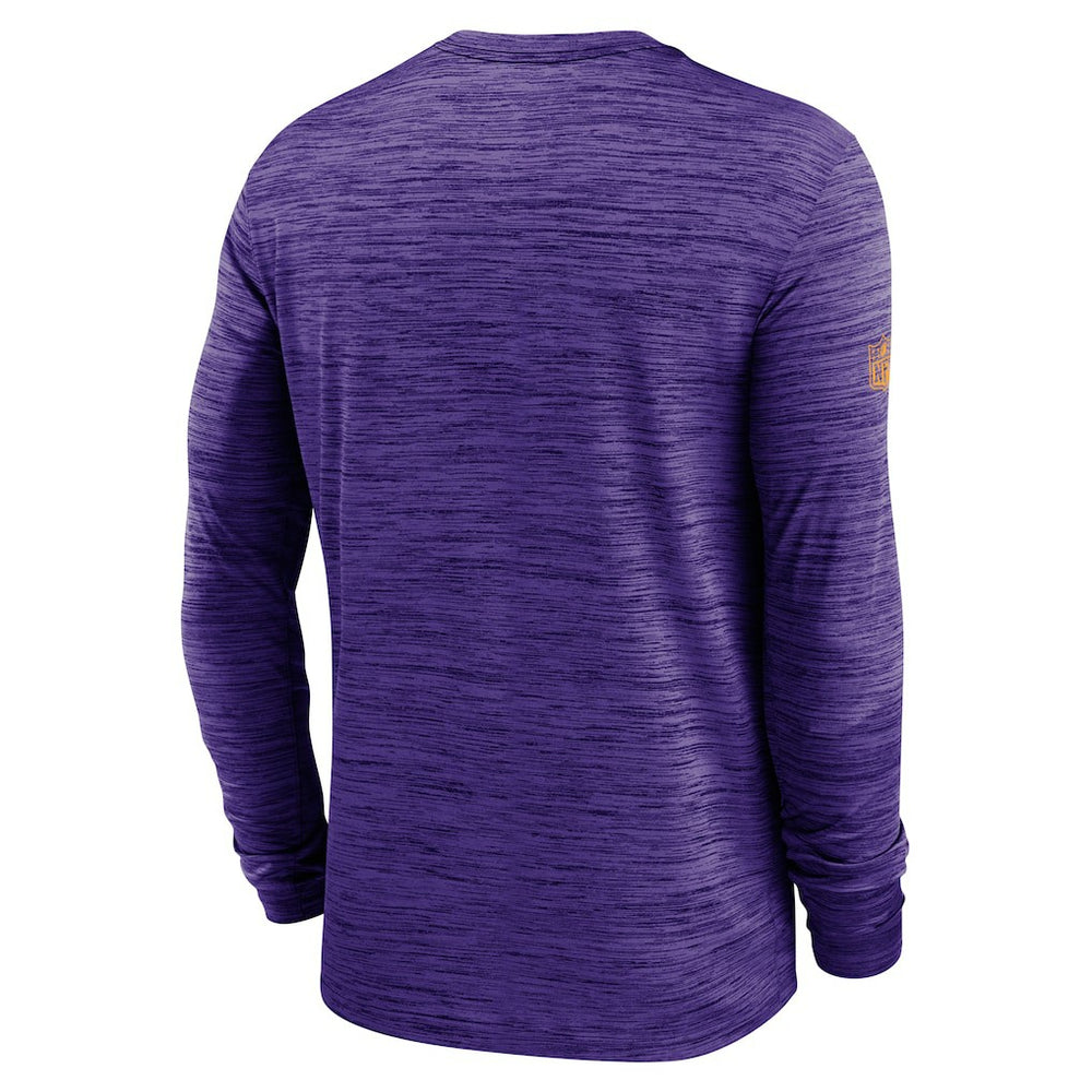 Nike Minnesota Vikings Sideline Velocity Performance Long Sleeve T-Shirt - Purple