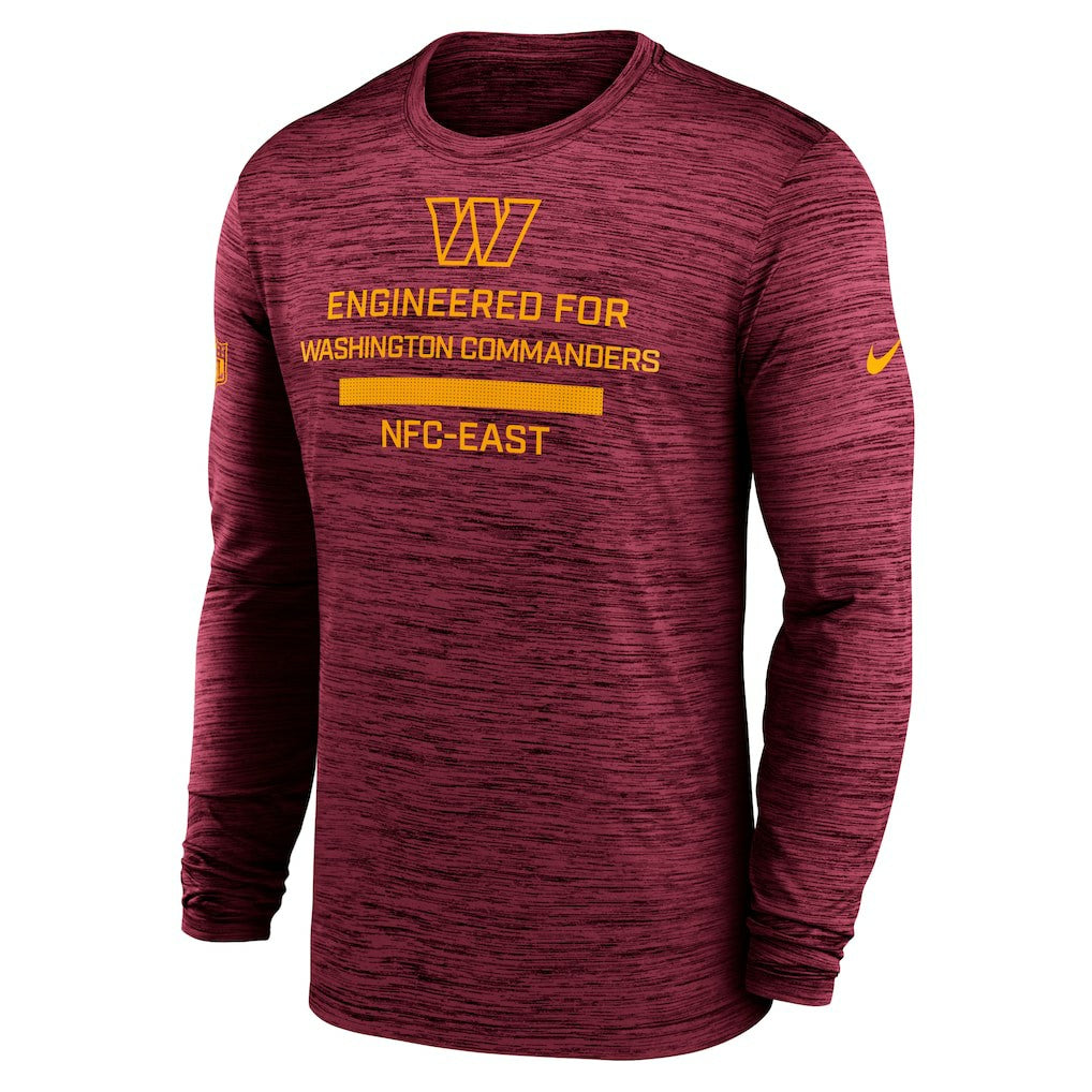 Nike Washington Commanders Sideline Velocity Performance Long Sleeve T-Shirt - Burgundy
