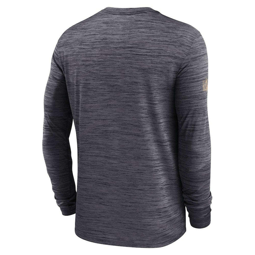 Nike New Orleans Saints Sideline Velocity Performance Long Sleeve T-Shirt - Black