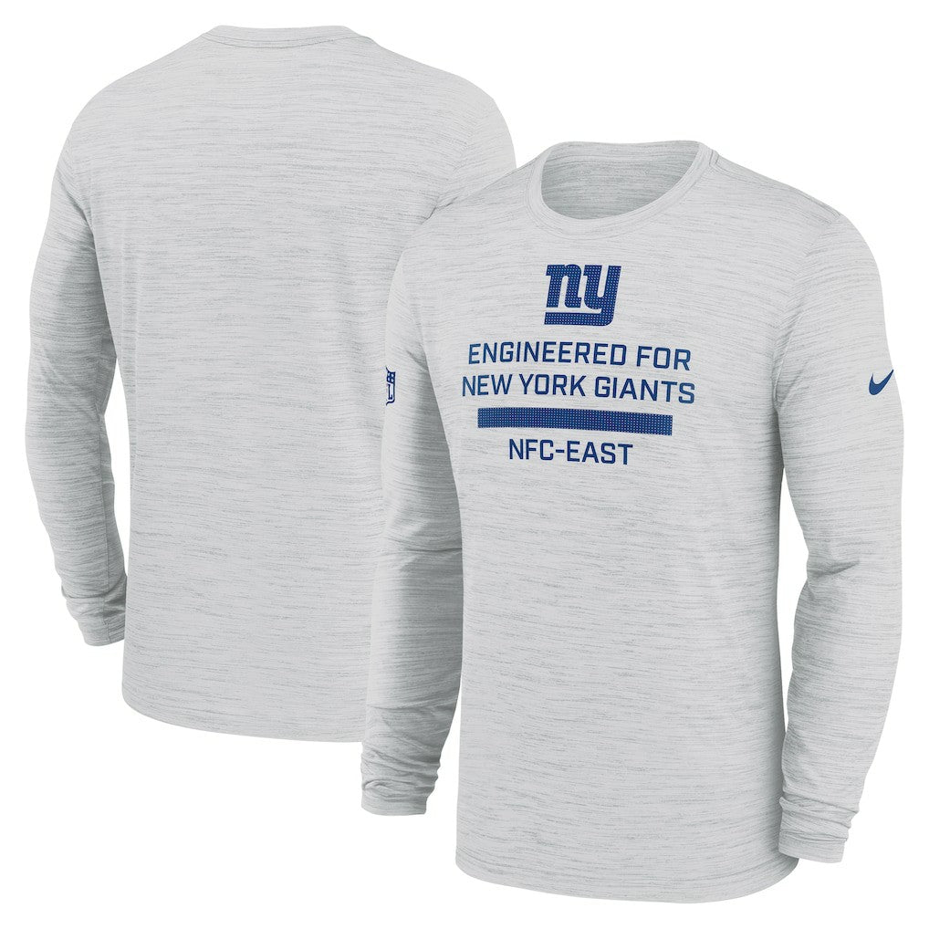 Nike New York Giants Sideline Velocity Performance Long Sleeve T-Shirt - Ash