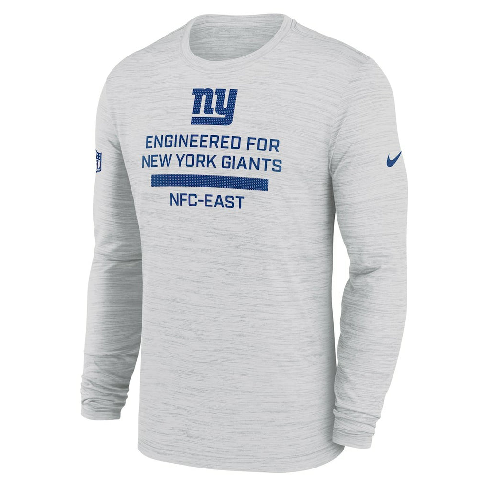 Nike New York Giants Sideline Velocity Performance Long Sleeve T-Shirt - Ash