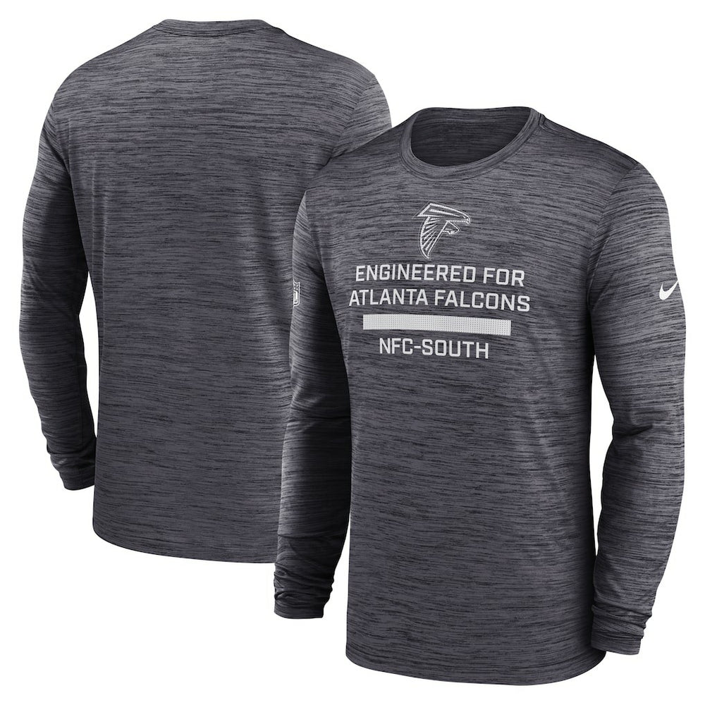 Nike Atlanta Falcons Sideline Velocity Performance Long Sleeve T-Shirt - Charcoal