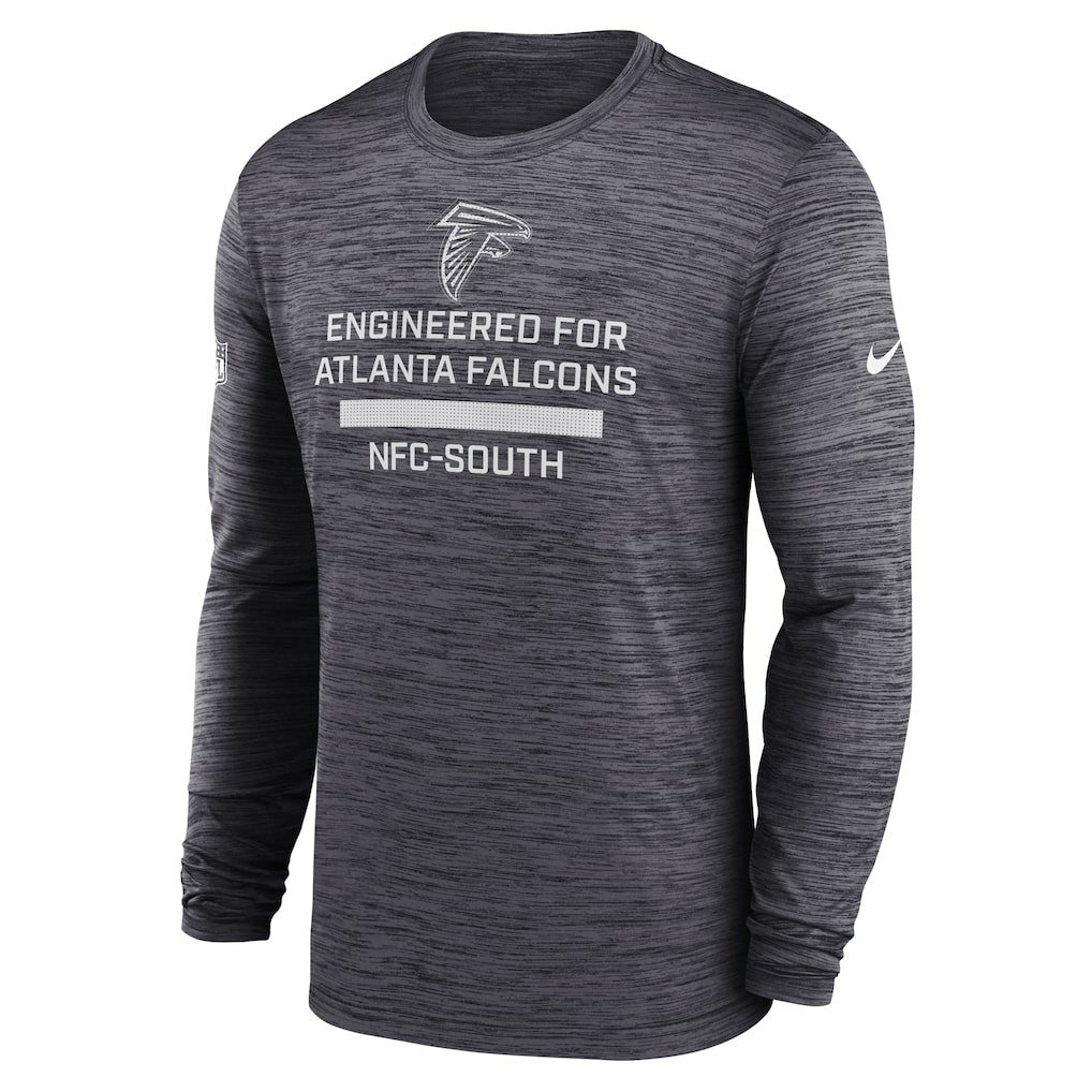 Nike Atlanta Falcons Sideline Velocity Performance Long Sleeve T-Shirt - Charcoal