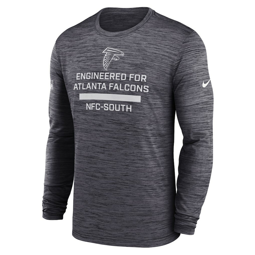 Nike Atlanta Falcons Sideline Velocity Performance Long Sleeve T-Shirt - Charcoal