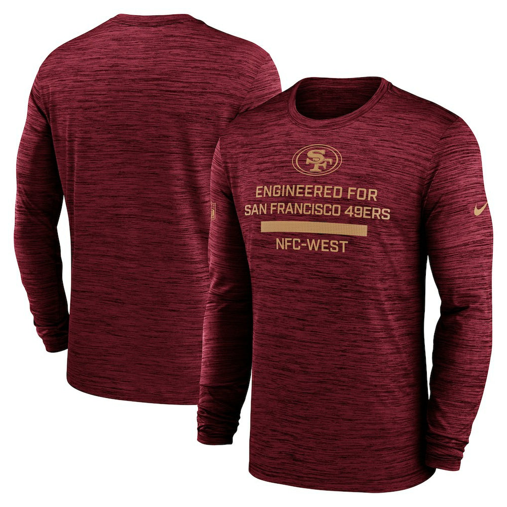 Nike San Francisco 49ers Sideline Velocity Performance Long Sleeve T-Shirt - Scarlet