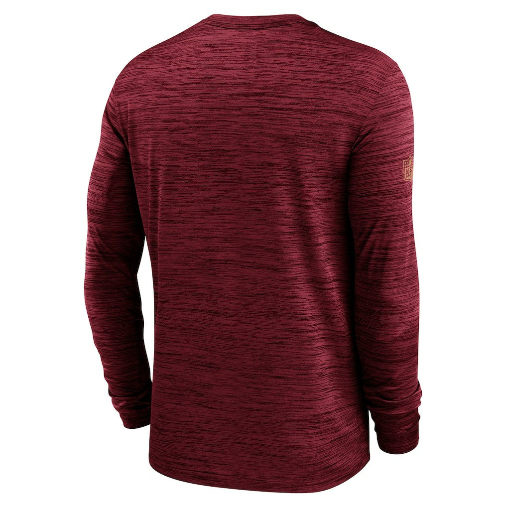 Nike San Francisco 49ers Sideline Velocity Performance Long Sleeve T-Shirt - Scarlet