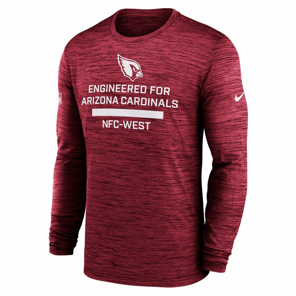 Nike Arizona Cardinals Sideline Velocity Performance Long Sleeve T-Shirt - Cardinal