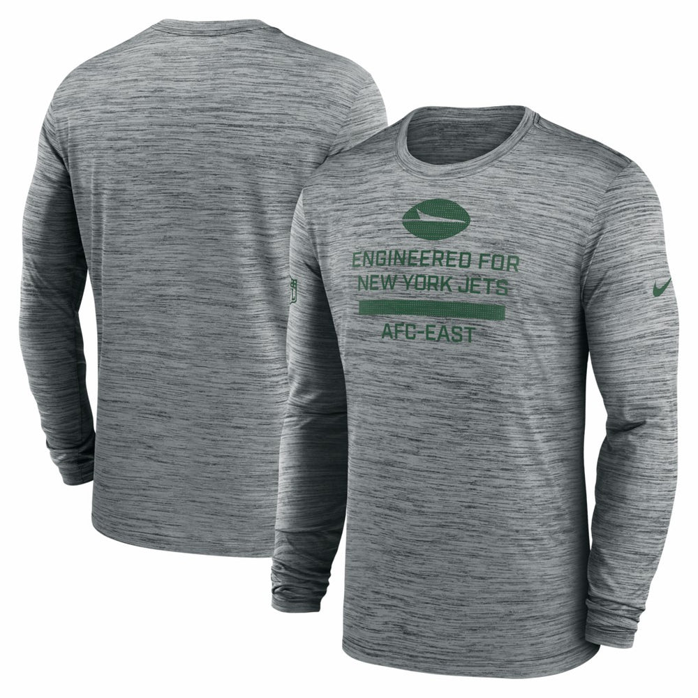 Nike New York Jets Sideline Velocity Performance Long Sleeve T-Shirt - Gray
