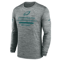 Nike Philadelphia Eagles Sideline Velocity Performance Long Sleeve T-Shirt - Gray