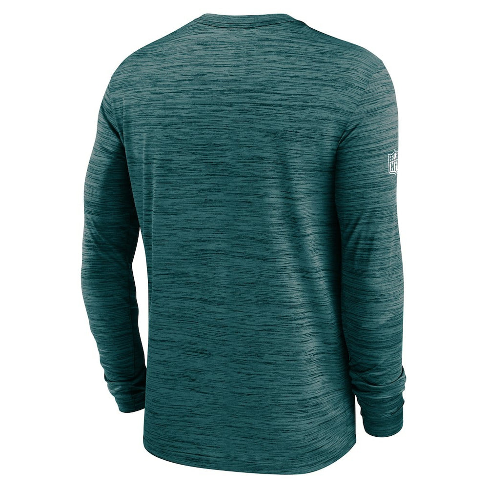 Nike Philadelphia Eagles Sideline Velocity Performance Long Sleeve T-Shirt - Midnight Green