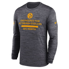 Nike Pittsburgh Steelers Sideline Velocity Performance Long Sleeve T-Shirt - Black