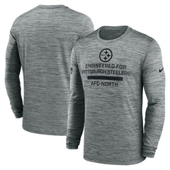 Nike Pittsburgh Steelers Sideline Velocity Performance Long Sleeve T-Shirt - Gray