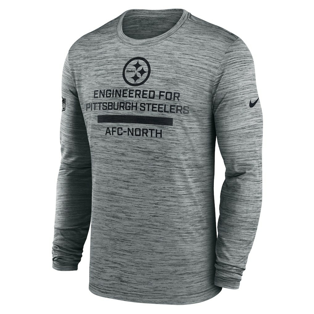Nike Pittsburgh Steelers Sideline Velocity Performance Long Sleeve T-Shirt - Gray