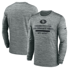 Nike San Francisco 49ers Sideline Velocity Performance Long Sleeve T-Shirt - Gray