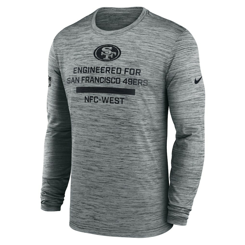 Nike San Francisco 49ers Sideline Velocity Performance Long Sleeve T-Shirt - Gray