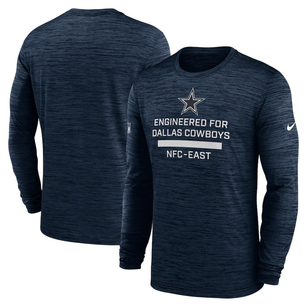 Nike Dallas Cowboys Sideline Velocity Performance Long Sleeve T-Shirt - Navy