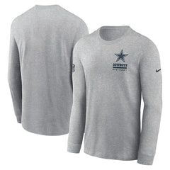 Nike Dallas Cowboys Sideline Dri-FIT Long Sleeve T-Shirt Heather Gray