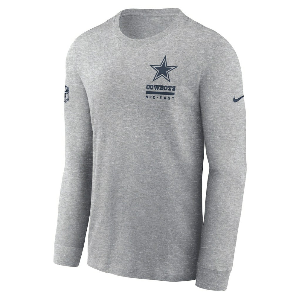 Nike Dallas Cowboys Sideline Dri-FIT Long Sleeve T-Shirt Heather Gray