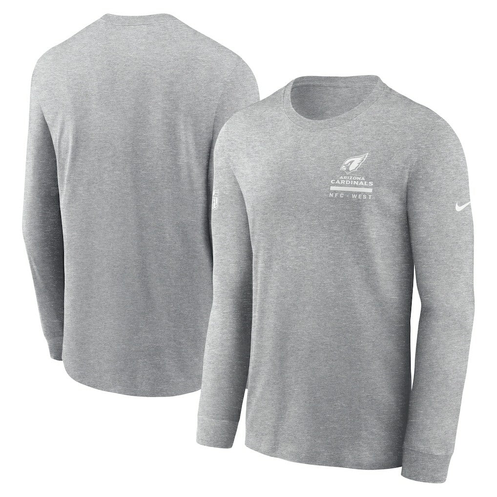 Nike Arizona Cardinals Sideline Dri-FIT Long Sleeve T-Shirt Heather Gray