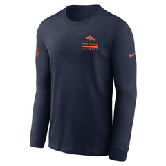 Nike Denver Broncos Sideline Dri-FIT Long Sleeve T-Shirt Navy