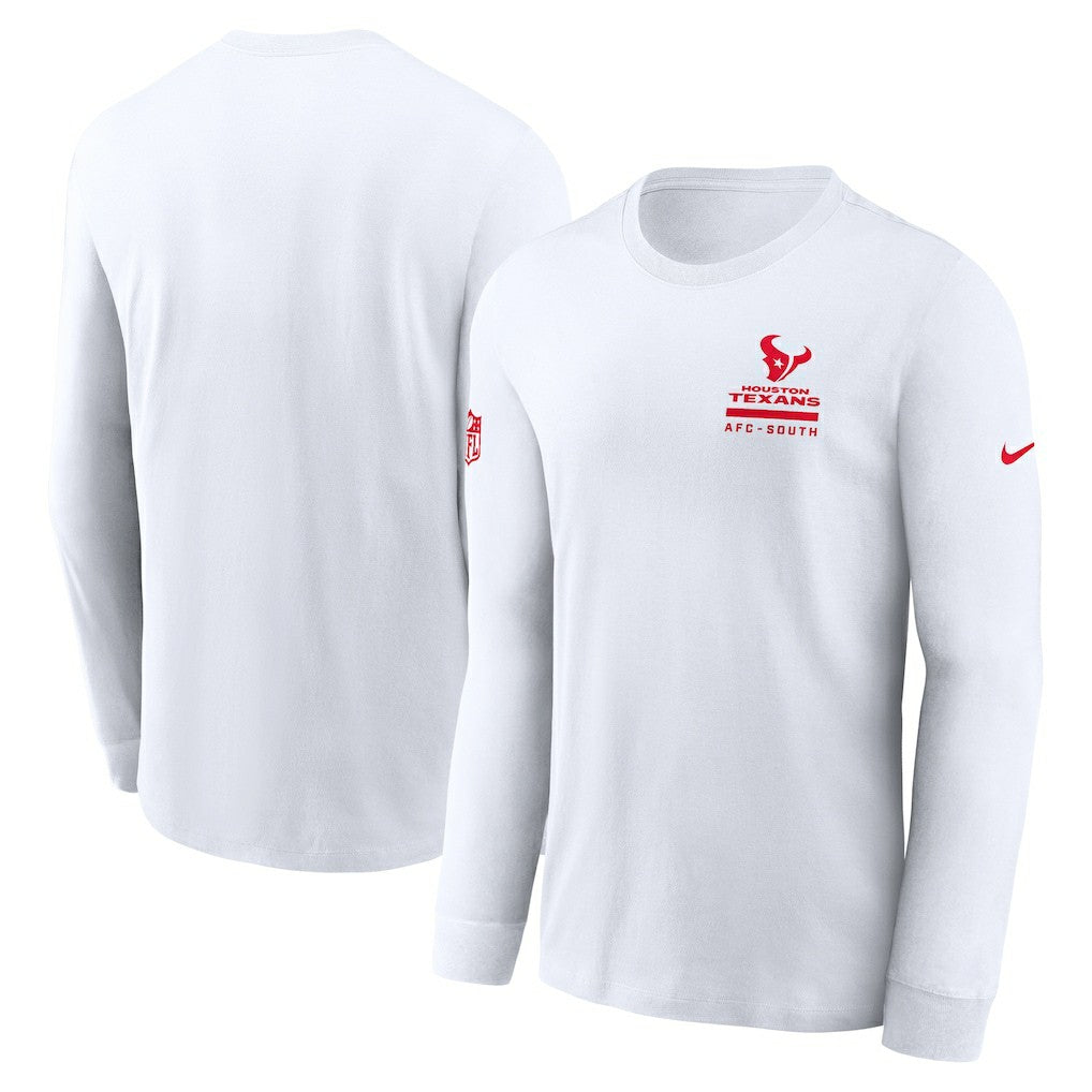 Nike Houston Texans Sideline Dri-FIT Long Sleeve T-Shirt White