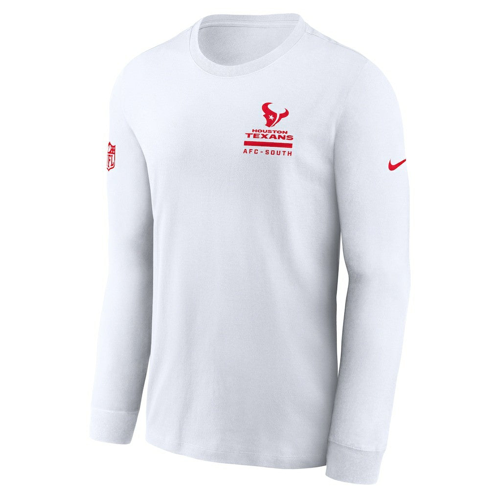 Nike Houston Texans Sideline Dri-FIT Long Sleeve T-Shirt White