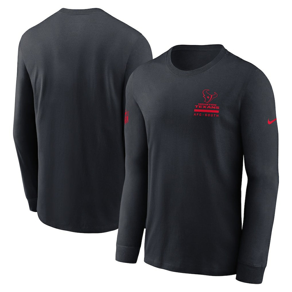 Nike Houston Texans Sideline Dri-FIT Long Sleeve T-Shirt Navy