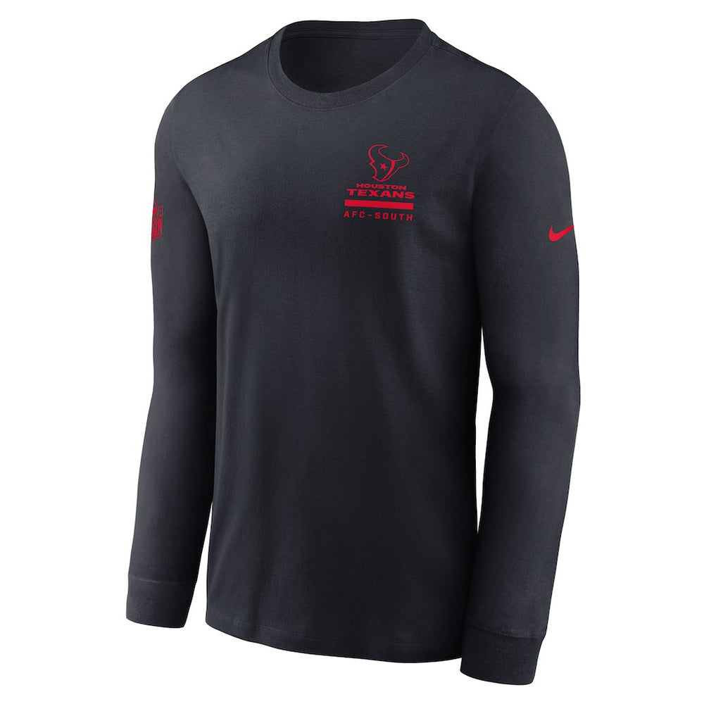 Nike Houston Texans Sideline Dri-FIT Long Sleeve T-Shirt Navy
