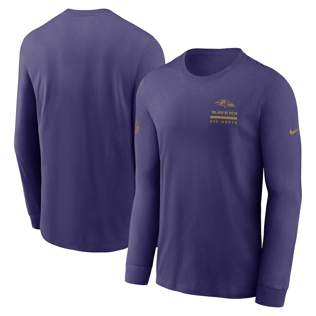 Nike Baltimore Ravens Sideline Dri-FIT Long Sleeve T-Shirt Purple
