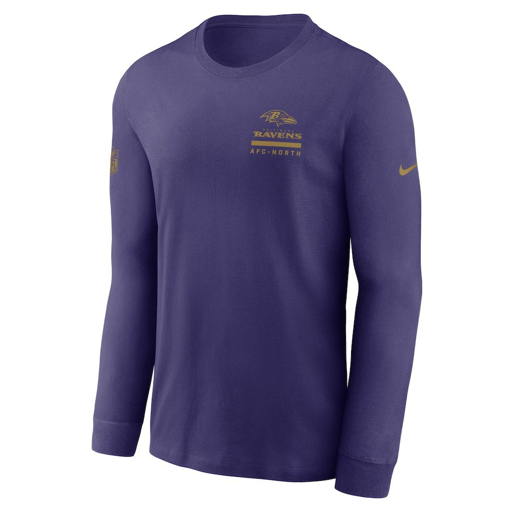 Nike Baltimore Ravens Sideline Dri-FIT Long Sleeve T-Shirt Purple
