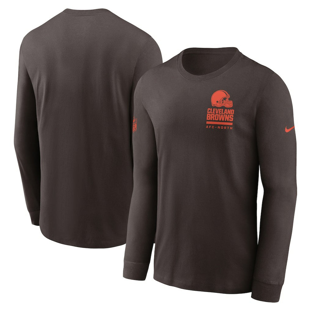 Nike Cleveland Browns Sideline Dri-FIT Long Sleeve T-Shirt Brown