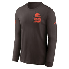 Nike Cleveland Browns Sideline Dri-FIT Long Sleeve T-Shirt Brown