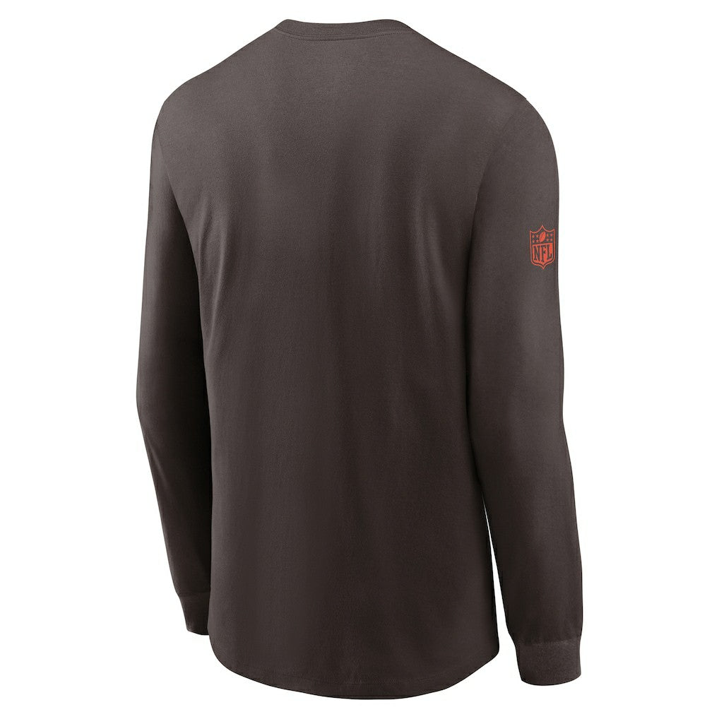 Nike Cleveland Browns Sideline Dri-FIT Long Sleeve T-Shirt Brown