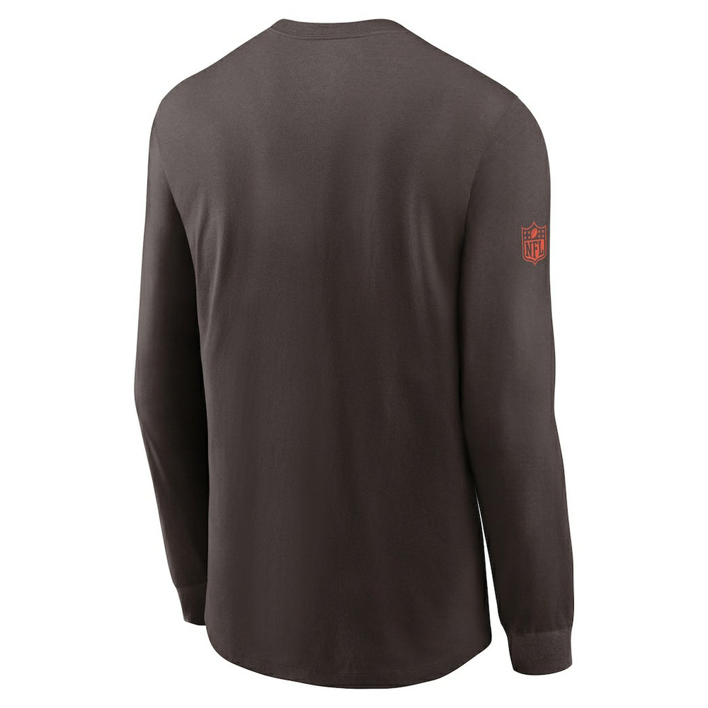 Nike Cleveland Browns Sideline Dri-FIT Long Sleeve T-Shirt Brown