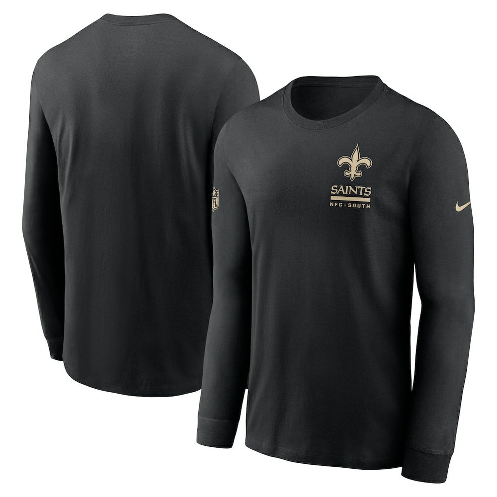 Nike New Orleans Saints Sideline Dri-FIT Long Sleeve T-Shirt Black