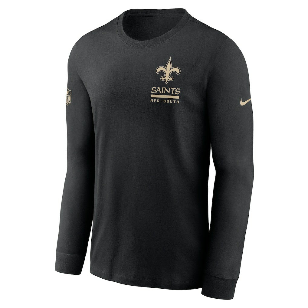 Nike New Orleans Saints Sideline Dri-FIT Long Sleeve T-Shirt Black