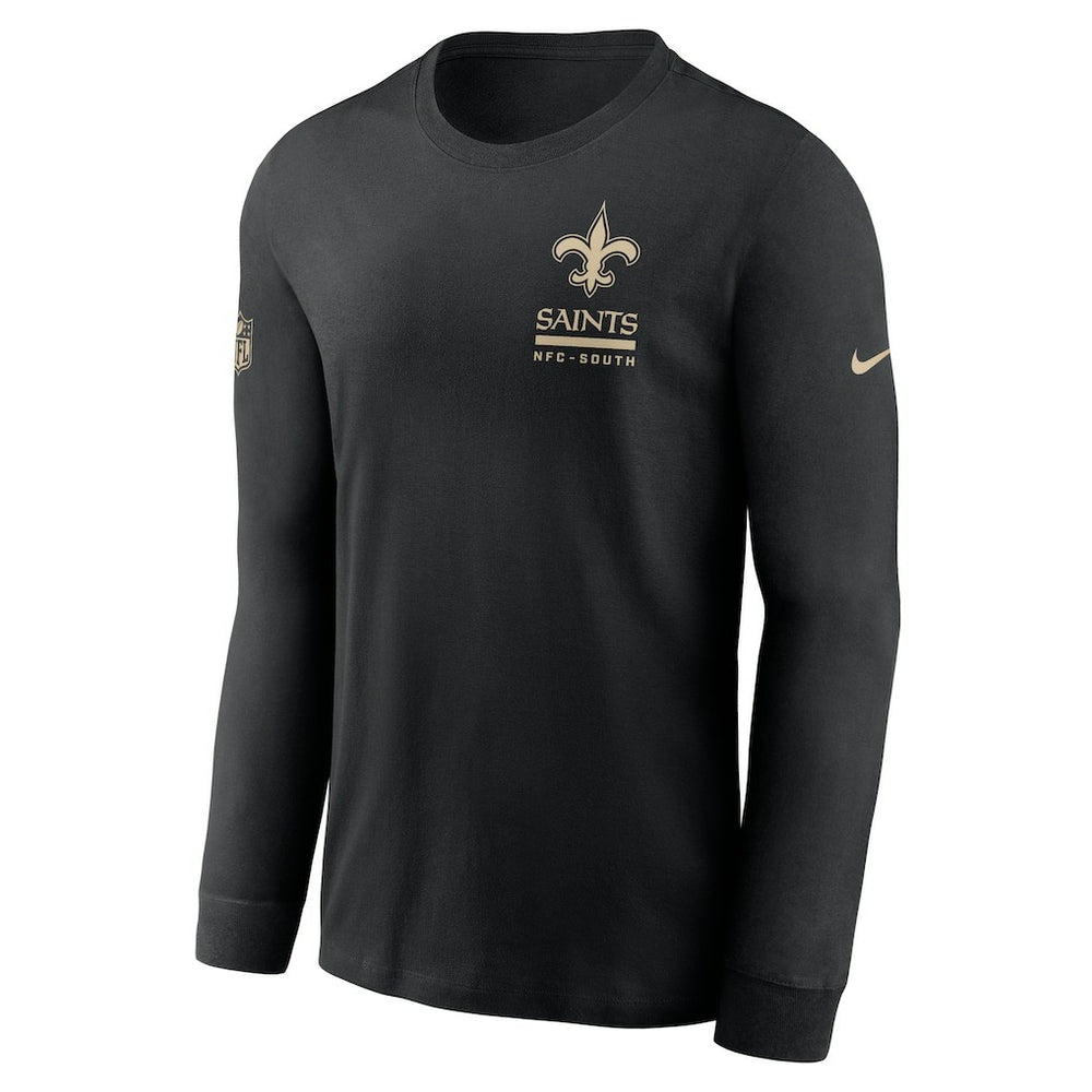 Nike New Orleans Saints Sideline Dri-FIT Long Sleeve T-Shirt Black